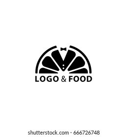 Logo template suit lemon image minimalistic icon
