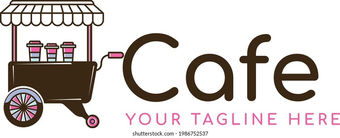 plantilla de logotipo adecuada para empresas de café, café o té (bebidas calientes, etc.) y servicios.