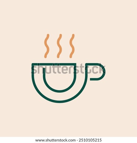 The logo template is suitable for the logo of a coffee shop, tea shop, cafe, cafeteria, bar or restaurant.