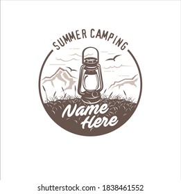 Logo-Vorlage für Sommercampingplatz