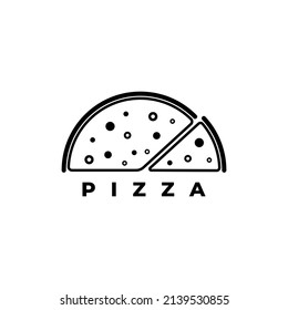 Logo template, symbol, icon with pizza shape. logo template for pizzeria.