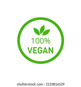 Logo-Vorlage mit Text 100 % vegan