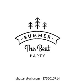 Logo Template -  Touring, Summer, holidays, labels and badges retro typography design logo. Templates for greeting cards, posters and apparel design. Vector illustration.