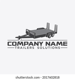 logo template for trailers repair and custom, vector art.