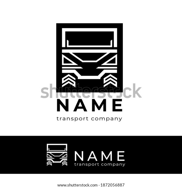 Logo template for a transport company. Vector\
isolated on a white\
background.