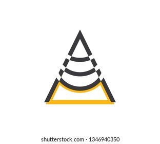 Logo Template Triangle Abstract and Letter A