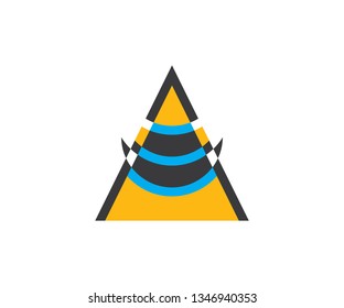Logo Template Triangle Abstract and Letter A
