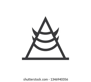 Logo Template Triangle Abstract and Letter A