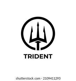 Logo Template Trident Shape Inside Circle Stock Vector (Royalty Free ...