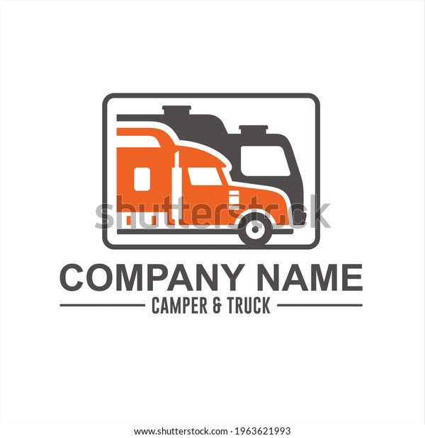 logo template for truck and rv bus rental and\
maintenance services 