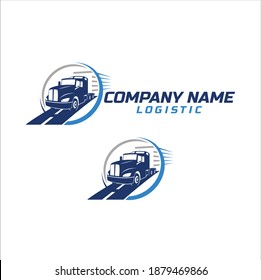 logo template for trucking logistic. vector art.