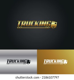 Logo Template Trucking Logistics Delivery Transportation Stock Vector ...