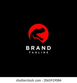 Logo Template Tyrannosaurus Rex Head Silhouette In Modern, Minimalist Abstract Designs