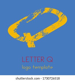 The logo template using the letter Q. Simple modern logo in isometry. Vector eps illustration.