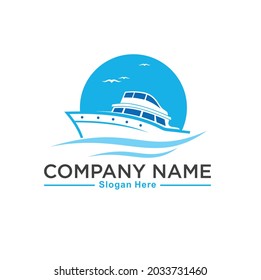 Logo Template For Vacation Boat Charter Service