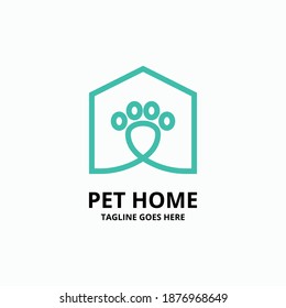 Logo template vector design graphic company line teal symbol mark