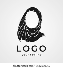 Logo template vector design for Muslim women's clothing products.