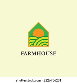 Logo template vector. Farm house concept.