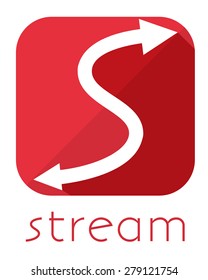 Logo template, vector, flat style logo, stylized S letter, god for any business