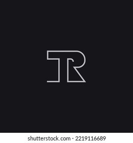 Vector de plantilla de logotipo. Letra TR para inicial.