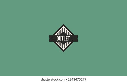 logo template vector outlet label flat design