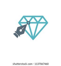 Logo template of vector pen tool.