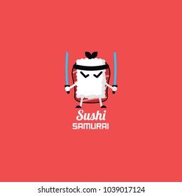 Logo template, vector, samurai, good for sushi bar, cafe or creative studio