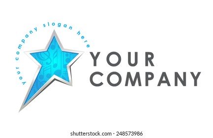 Logo Template, Vector, Shining Star, Music, Pop Star Logo, Music Production, Music Chart, Music Style, Pop Style Logotype, Rock Style Logotype, Radio Station Logo, Tv Show Logo