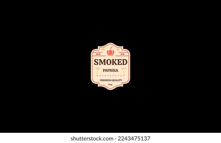 plantilla de logotipo vectorial etiqueta ahumada diseño plano
