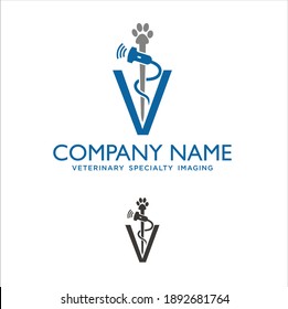 plantilla de logotipo para imágenes veterinarias especializadas.