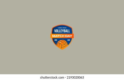 logo template of volleyball vector illustration flat design
