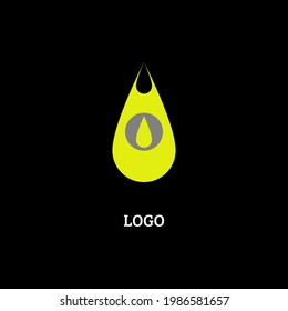 logo template with water drop shape, perfect for natural modern business emblem and resource conservation