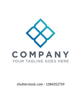 Logo template with window shape