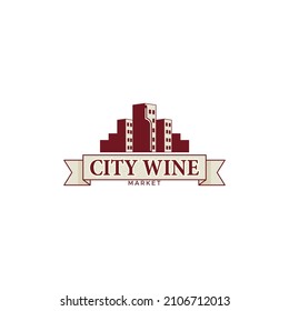 Plantilla de logotipo para marca de vino