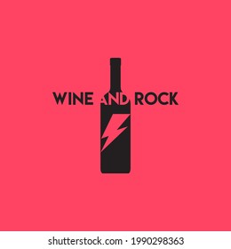 Logo template for wine and music pub.