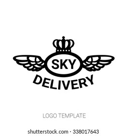 logo template with wings