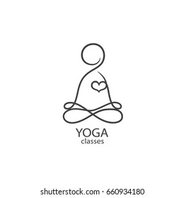 Logo template - Yoga classes. EPS 10 Isolated object