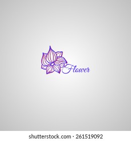 Logo template for your business design. Flower.