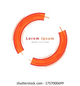 Logo template for your company, abstract red symbol. Business corporate badge.