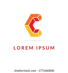 Plantilla de logotipo para su empresa, símbolo rojo abstracto. Insignia corporativa de negocios.