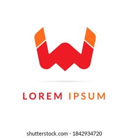 Plantilla de logotipo para su empresa, símbolo rojo abstracto. Insignia corporativa de negocios.