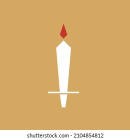 Logo Templates Candle and Sword