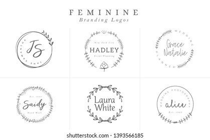 Logo templates collection. Logo set. Minimalist logotypes. Premade logo design - Vector