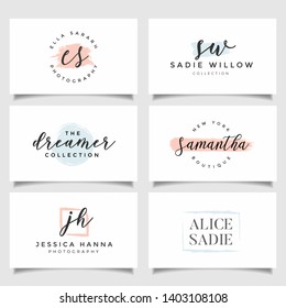 Logo templates collection. Logo set. Minimalist logotypes. Premade logo design - Vector