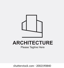 Logo templates for companies engaged in architecture are made with a monoline so that it looks elegant and minimalist, included with vector file