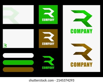 logo templates. complete logo with color choices and business card
