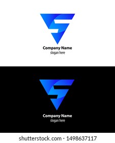 logo templates in the form of simple shapes and designs, triangles and lines