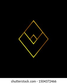 logo templates in the form of simple shapes and designs, triangles and lines