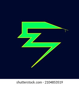 Logo Templates Snake and Thunder 