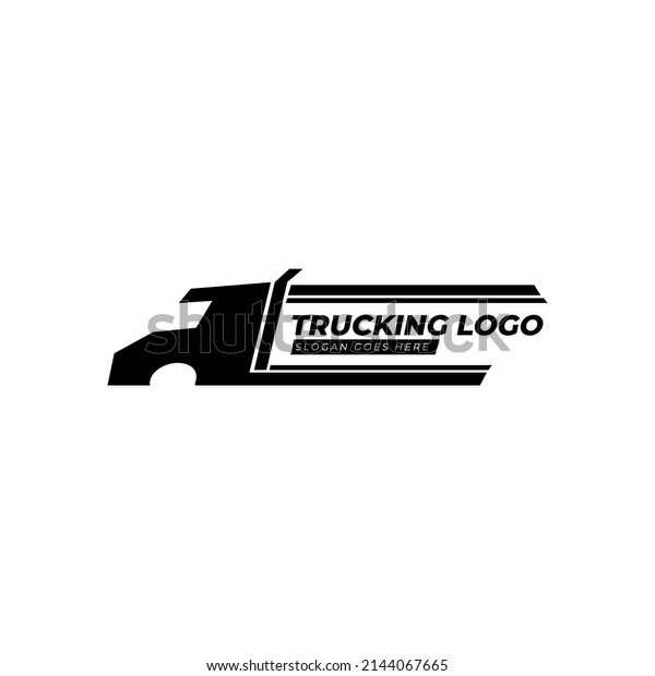 logo templates,\
symbols, icons for trucking companies. logo in the form of a truck\
with a black silhouette.